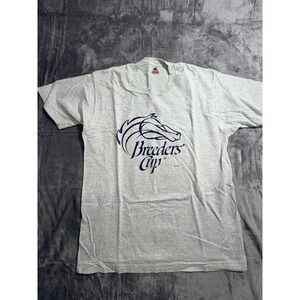 Vintage 1990 Single Stitch Made In USA Fruit Of Loom TShirt Breeders Cup Size XL